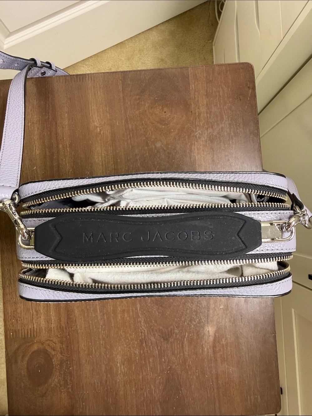 Marc Jacobs Lavender Pebbled Leather Crossbody Box Bag with Top Handle - Picture 5 of 8